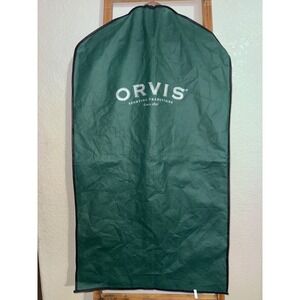 Orvis Sporting Traditions Green Garment Bag Suit Cover Travel Storage Case Logo